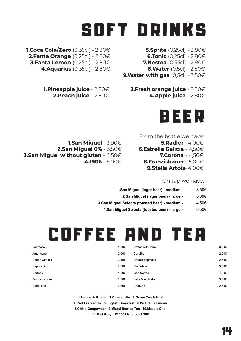 Boa Beach menu - página 14