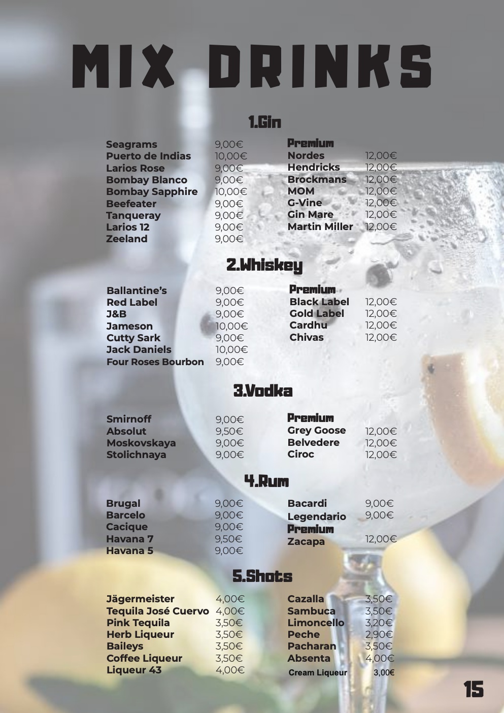Boa Beach menu - página 15